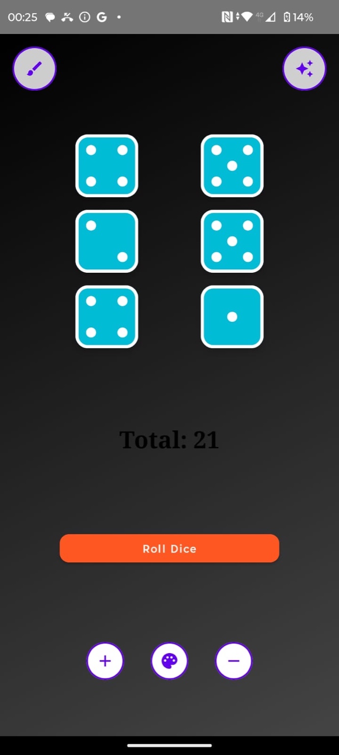 My Pocket Dice main screen